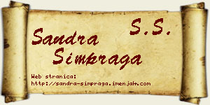Sandra Šimpraga vizit kartica